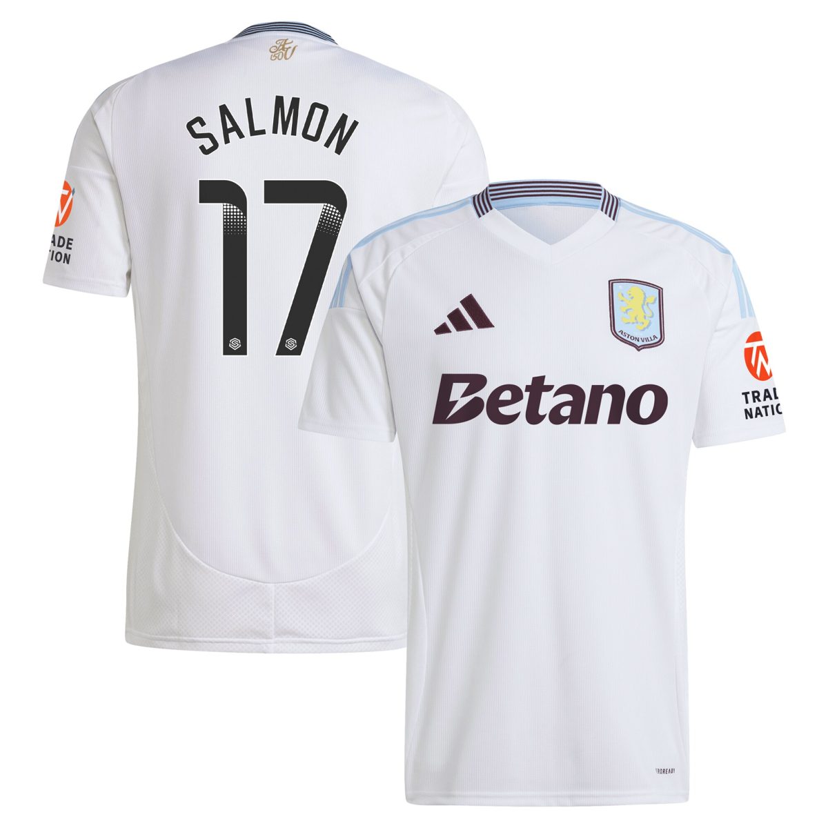 aston villa wsl adidas away shirt 2024-25 with salmon 17 printing Collection | Aston Villa Fan Shop