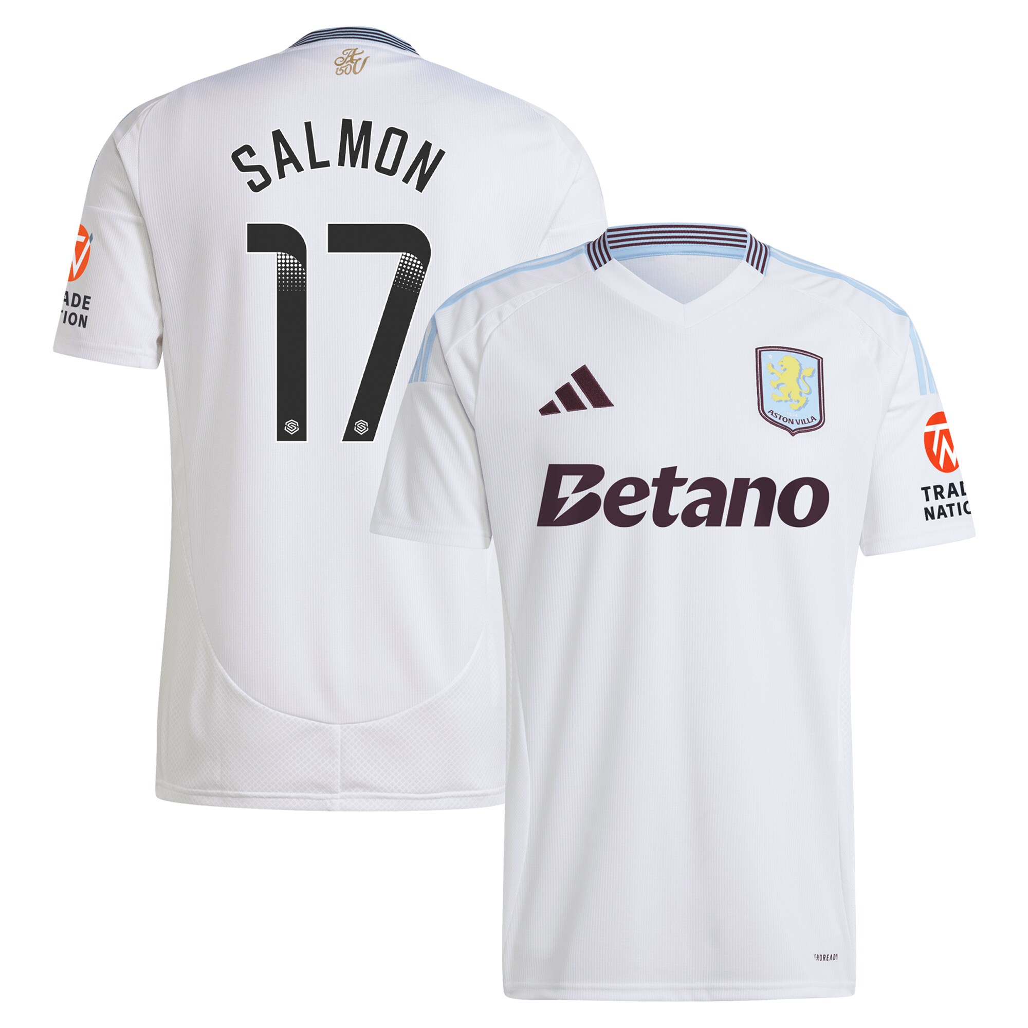 aston villa wsl adidas away shirt 2024-25 with salmon 17 printing Collection | Aston Villa Fan Shop