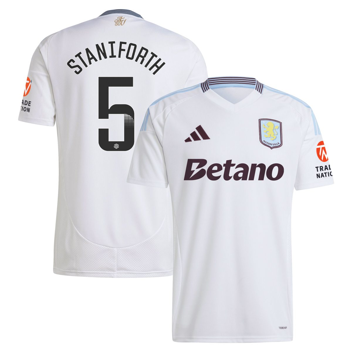 aston villa wsl adidas away shirt 2024-25 with staniforth 5 printing Collection | Aston Villa Fan Shop