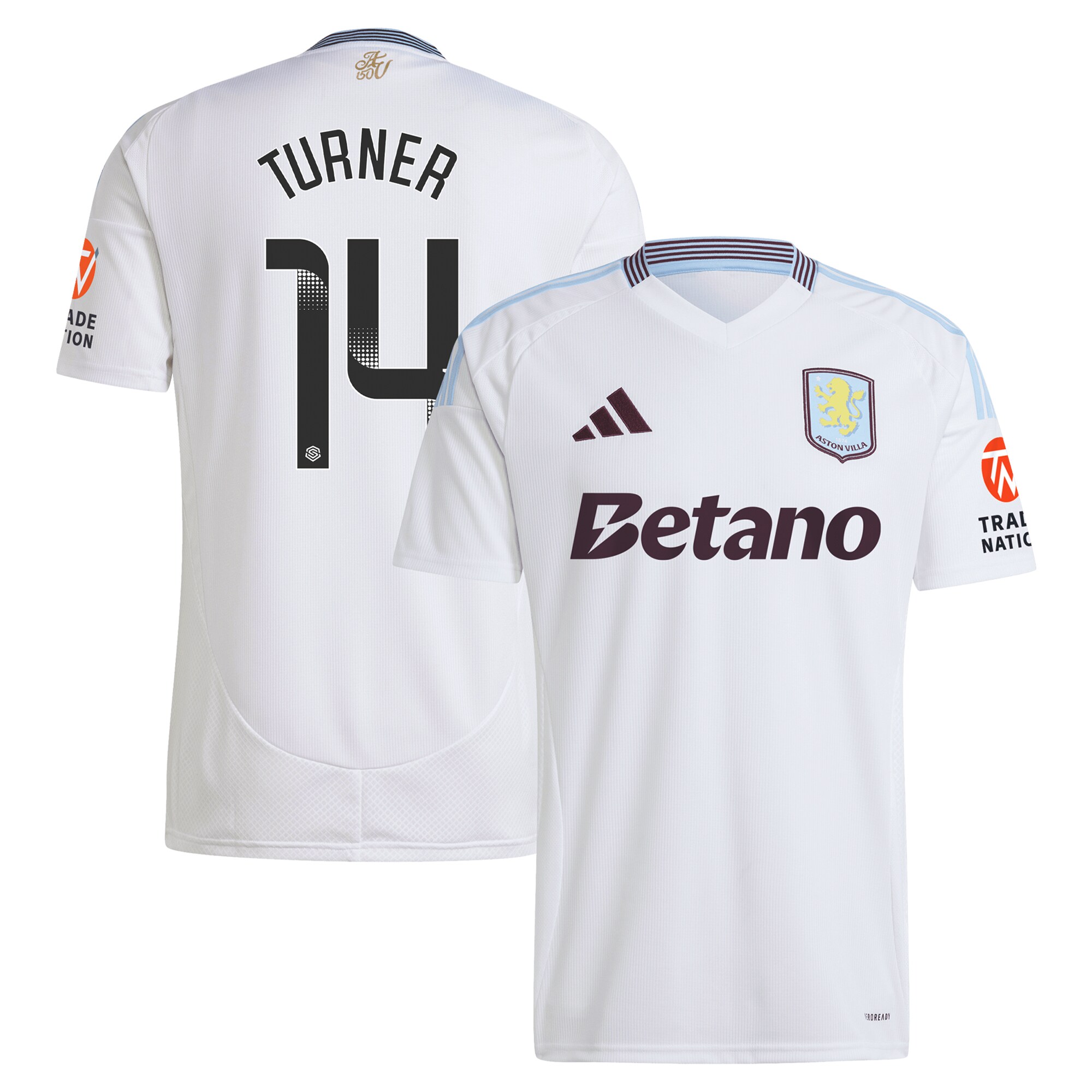 aston villa wsl adidas away shirt 2024-25 with turner 14 printing Collection | Aston Villa Fan Shop