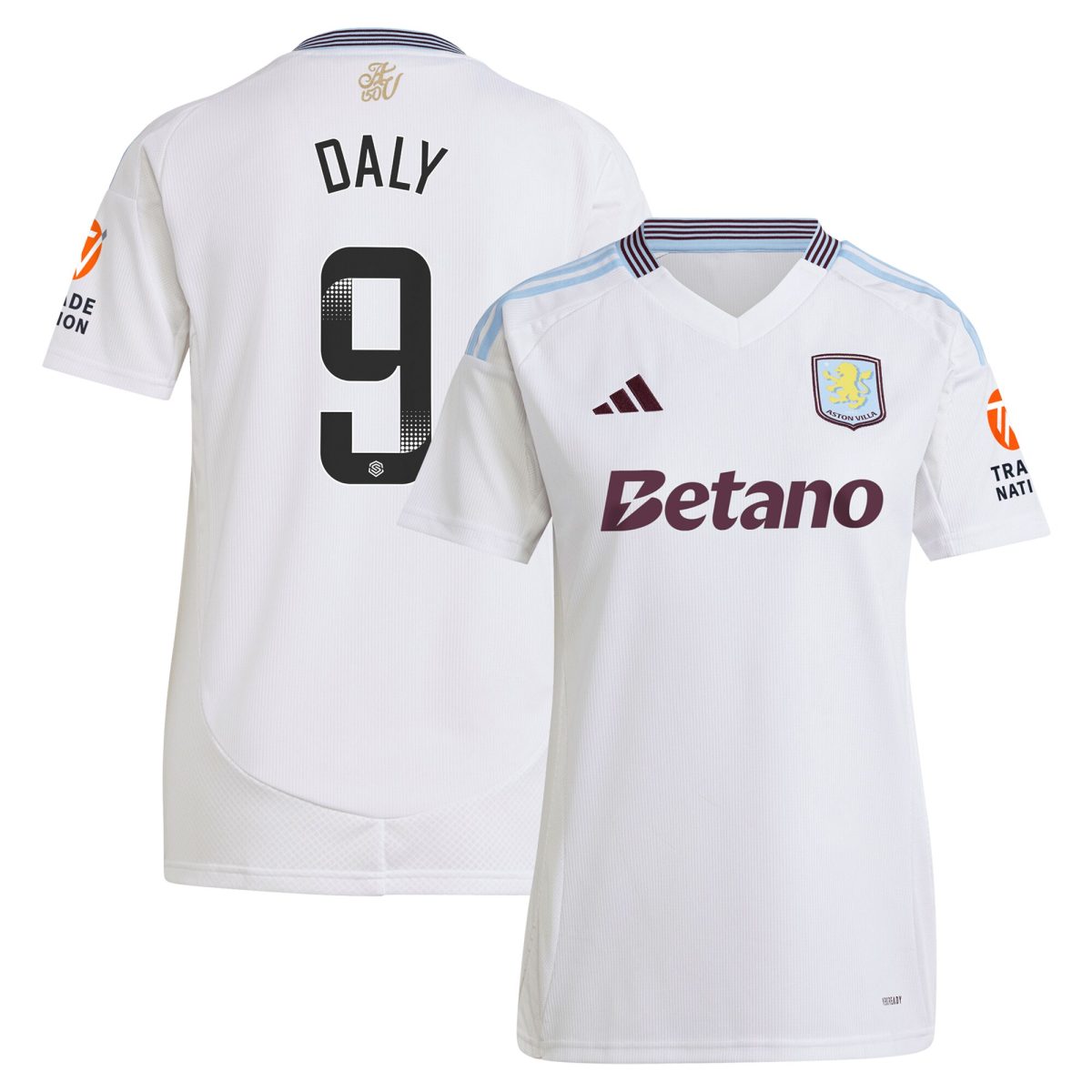 aston villa wsl adidas away shirt 2024-25 – womens with daly 9 printing Collection | Aston Villa Fan Shop