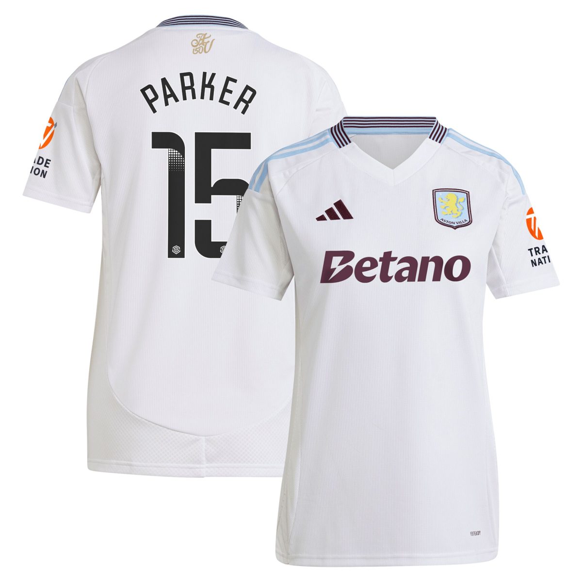 aston villa wsl adidas away shirt 2024-25 – womens with parker 15 printing Collection | Aston Villa Fan Shop