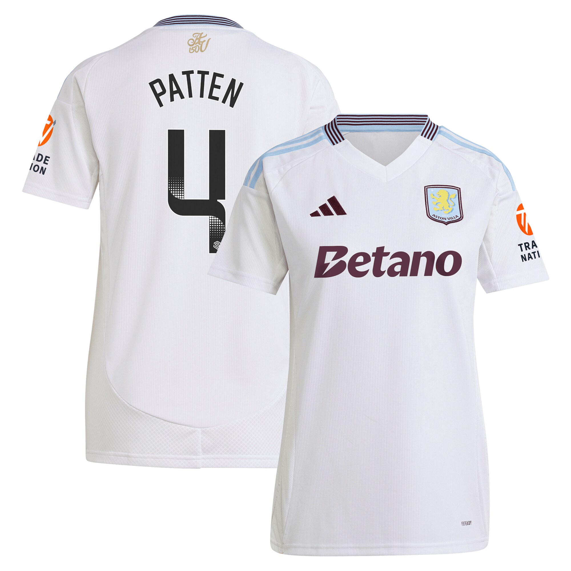 aston villa wsl adidas away shirt 2024-25 – womens with patten 4 printing Collection | Aston Villa Fan Shop