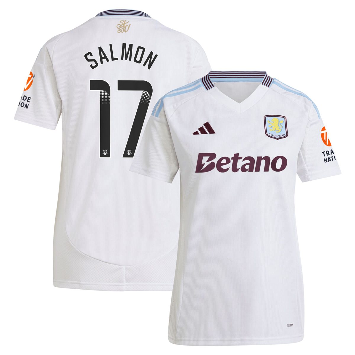 aston villa wsl adidas away shirt 2024-25 – womens with salmon 17 printing Collection | Aston Villa Fan Shop