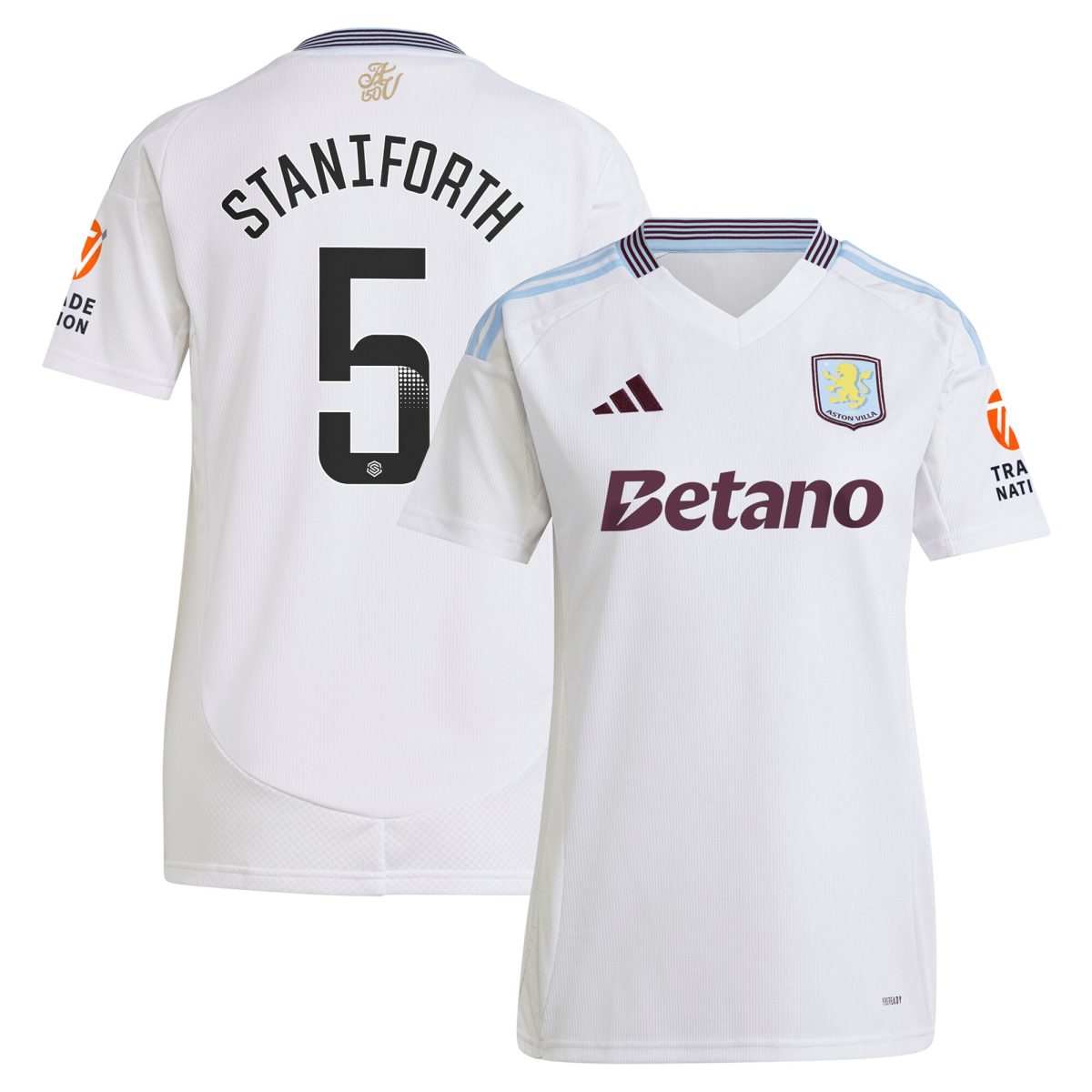 aston villa wsl adidas away shirt 2024-25 – womens with staniforth 5 printing Collection | Aston Villa Fan Shop
