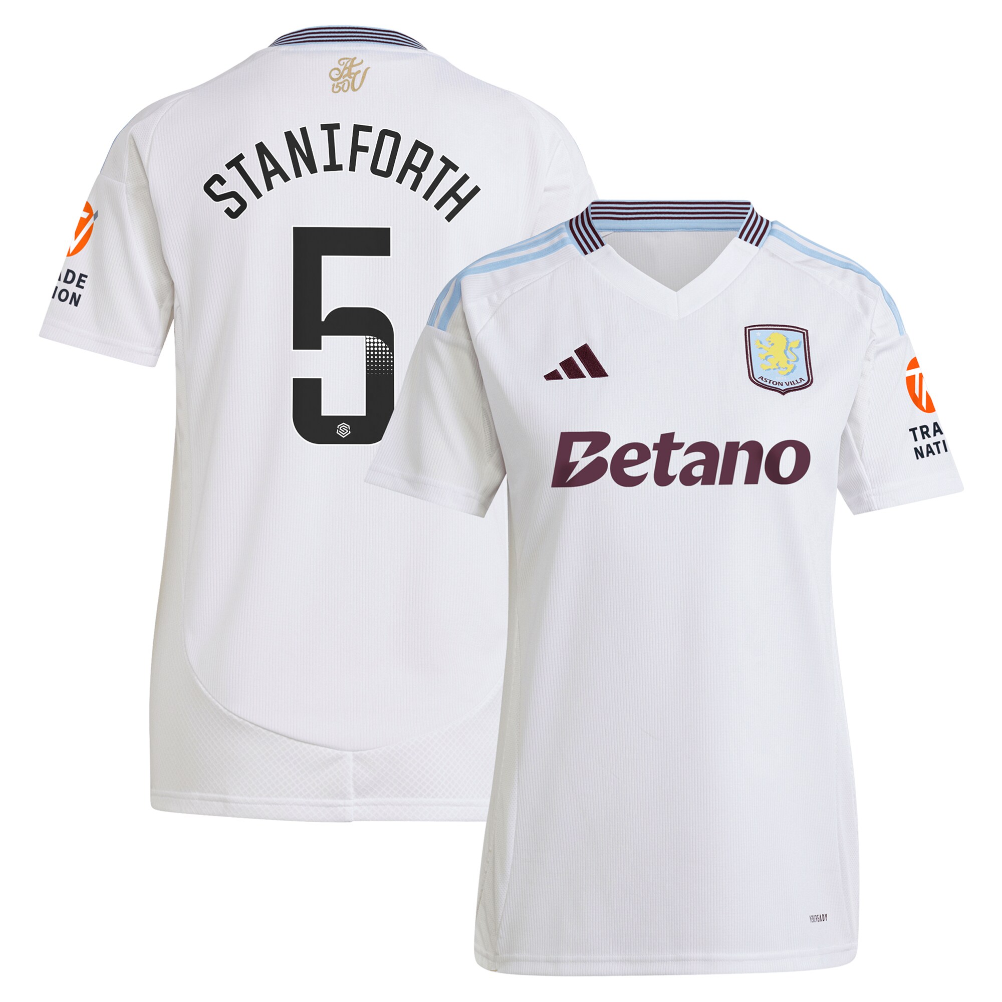 aston villa wsl adidas away shirt 2024-25 – womens with staniforth 5 printing Collection | Aston Villa Fan Shop