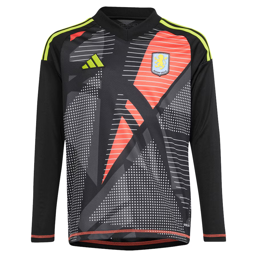 aston villa wsl adidas goalkeeper shirt 2024-25 – long sleeve – kids with d8217angelo 1 printing Collection | Aston Villa Fan Shop