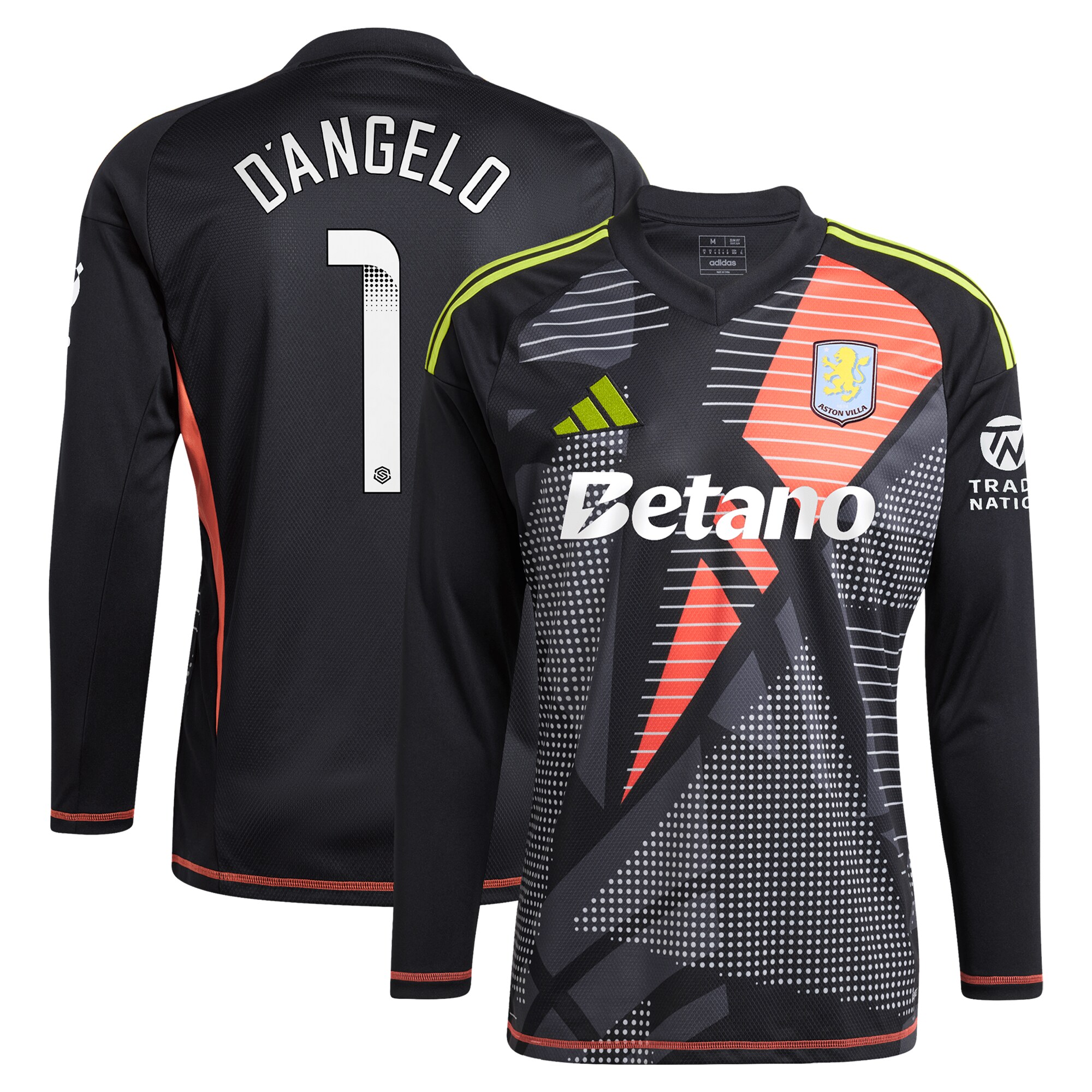 aston villa wsl adidas goalkeeper shirt 2024-25 – long sleeve with d8217angelo 1 printing Collection | Aston Villa Fan Shop