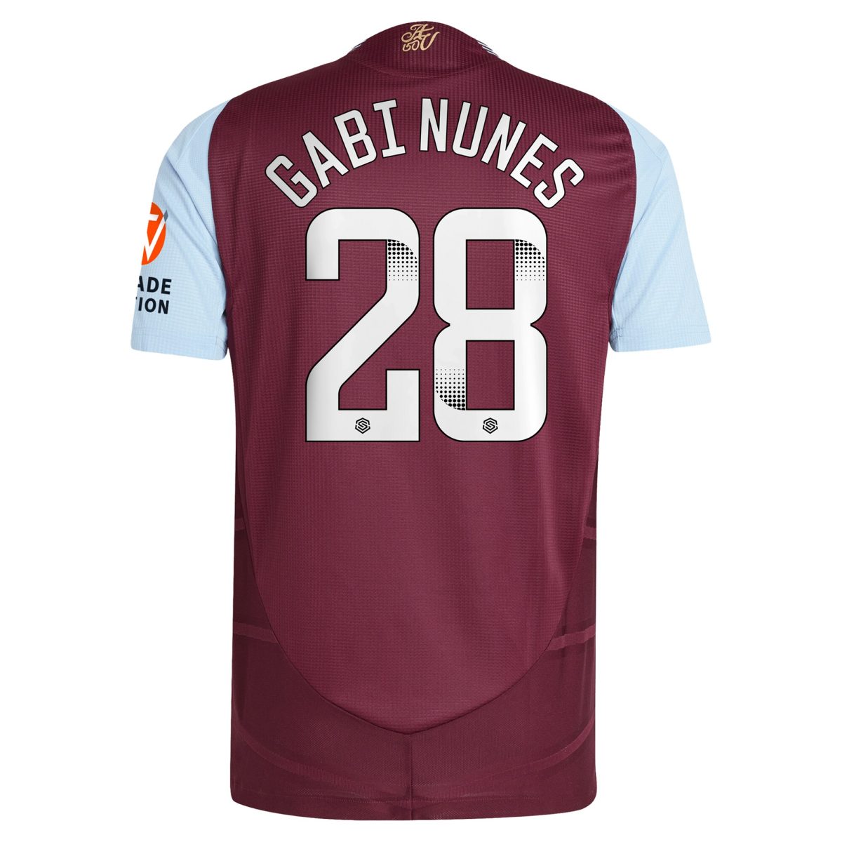 aston villa wsl adidas home authentic shirt 2024-25 with gabi nunes 28 printing Collection | Aston Villa Fan Shop