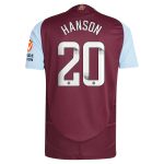 aston villa wsl adidas home authentic shirt 2024-25 with hanson 20 printing Collection | Aston Villa Fan Shop
