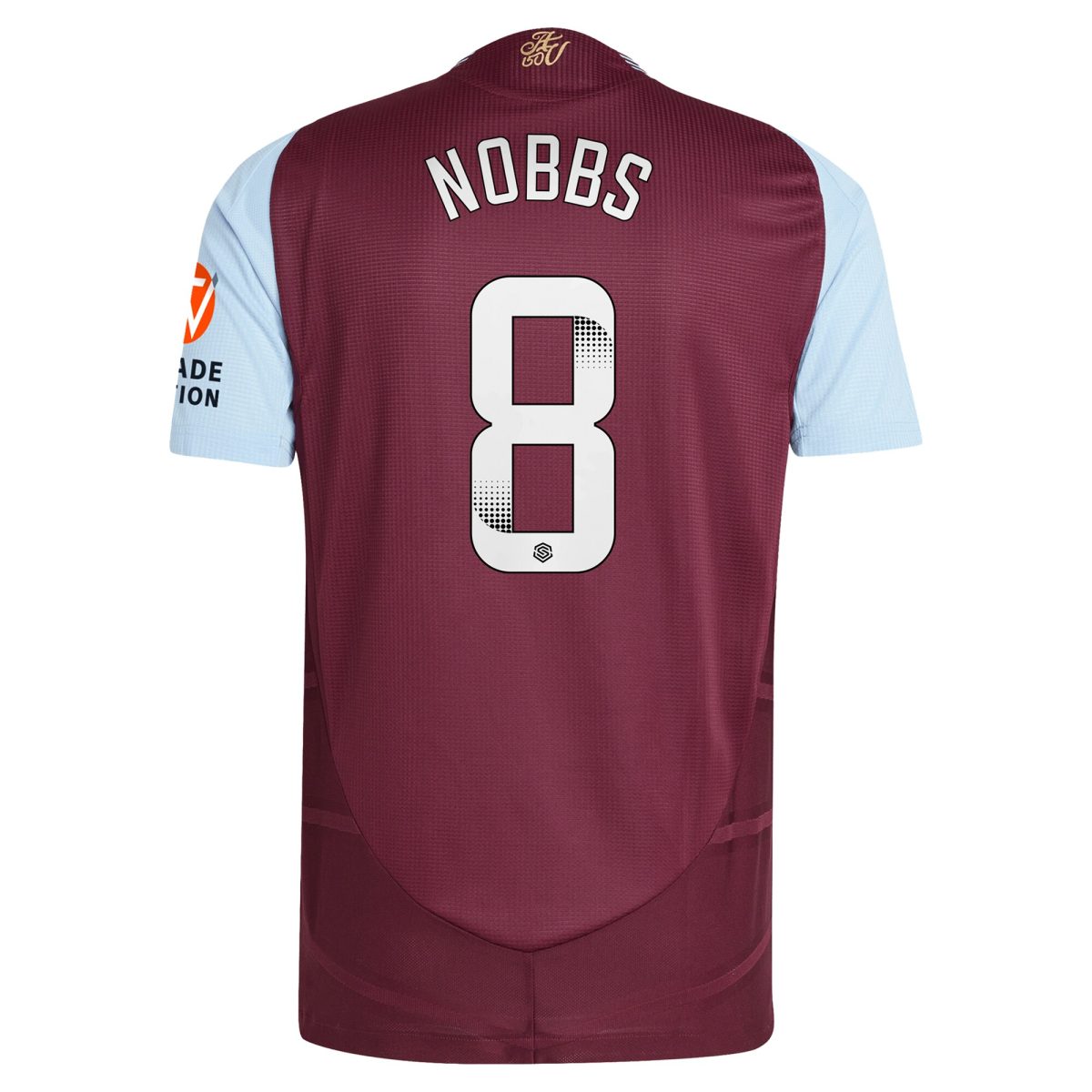 aston villa wsl adidas home authentic shirt 2024-25 with nobbs 8 printing Collection | Aston Villa Fan Shop