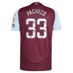 aston villa wsl adidas home authentic shirt 2024-25 with pacheco 33 printing Collection | Aston Villa Fan Shop