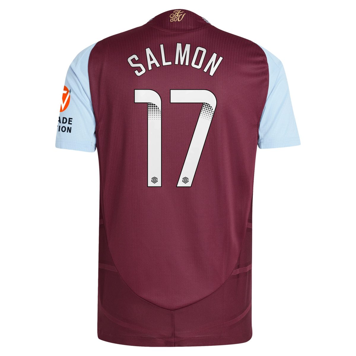 aston villa wsl adidas home authentic shirt 2024-25 with salmon 17 printing Collection | Aston Villa Fan Shop