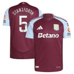 aston villa wsl adidas home authentic shirt 2024-25 with staniforth 5 printing Collection | Aston Villa Fan Shop
