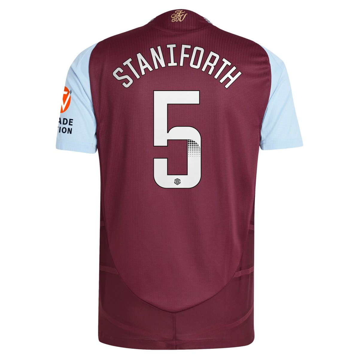 aston villa wsl adidas home authentic shirt 2024-25 with staniforth 5 printing Collection | Aston Villa Fan Shop