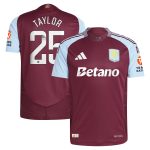 aston villa wsl adidas home authentic shirt 2024-25 with taylor 25 printing Collection | Aston Villa Fan Shop