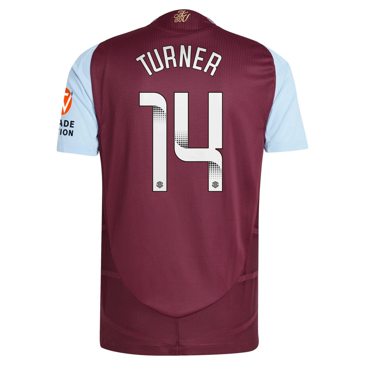 aston villa wsl adidas home authentic shirt 2024-25 with turner 14 printing Collection | Aston Villa Fan Shop