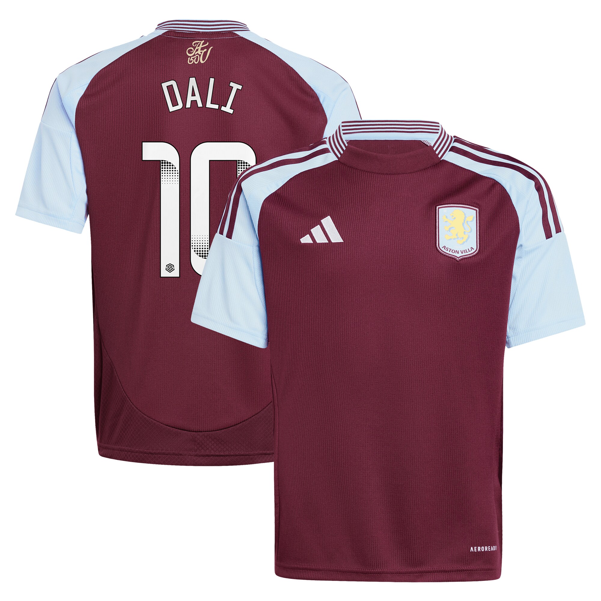 aston villa wsl adidas home shirt 2024-25 – kids with dali 10 printing Collection | Aston Villa Fan Shop