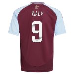 aston villa wsl adidas home shirt 2024-25 – kids with daly 9 printing Collection | Aston Villa Fan Shop