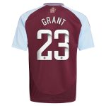 aston villa wsl adidas home shirt 2024-25 – kids with grant 23 printing Collection | Aston Villa Fan Shop