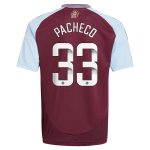 aston villa wsl adidas home shirt 2024-25 – kids with pacheco 33 printing Collection | Aston Villa Fan Shop
