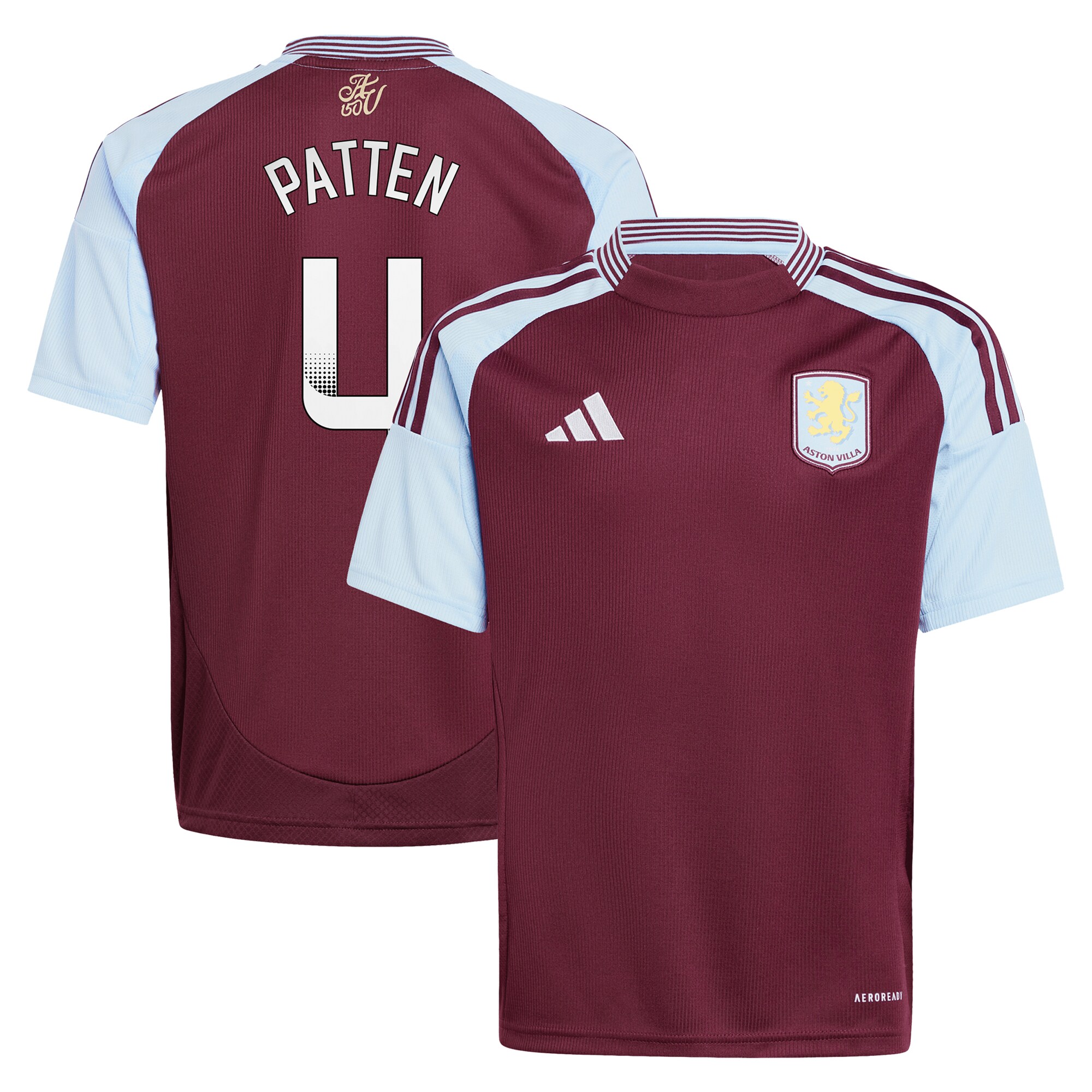 aston villa wsl adidas home shirt 2024-25 – kids with patten 4 printing Collection | Aston Villa Fan Shop