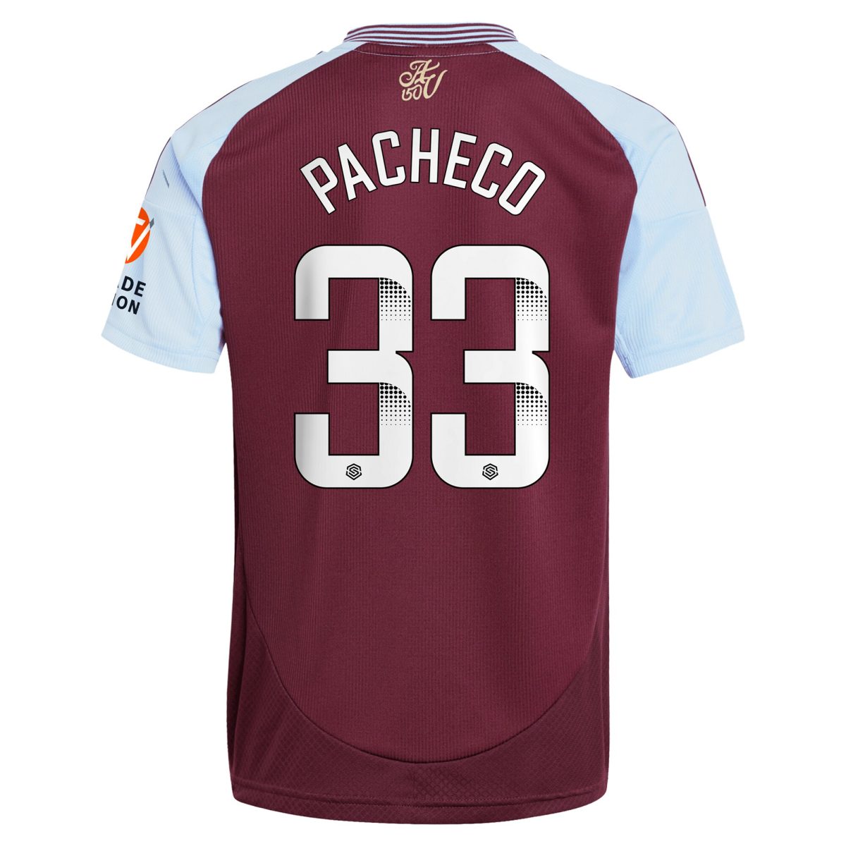 aston villa wsl adidas home shirt 2024-25 with pacheco 33 printing Collection | Aston Villa Fan Shop