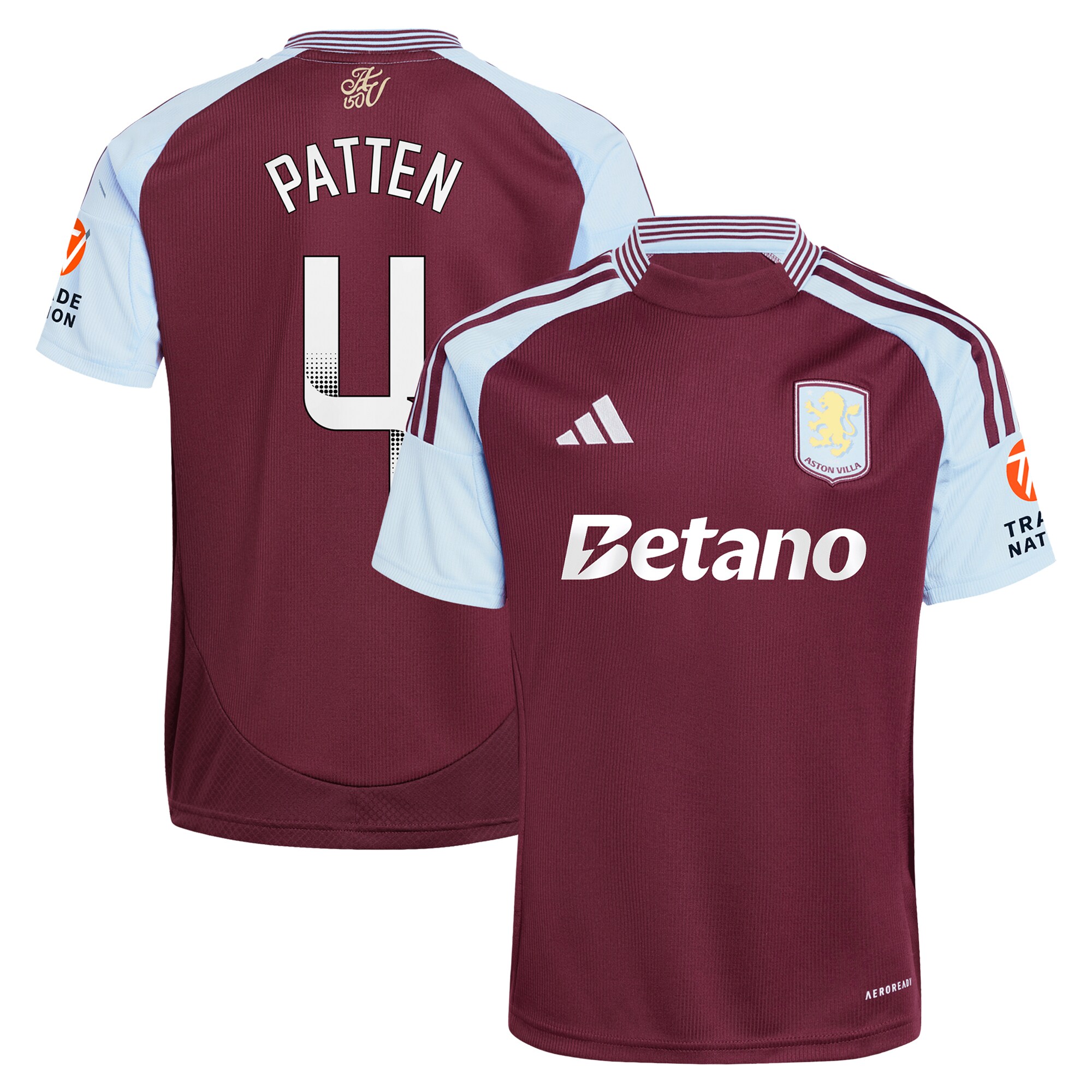 aston villa wsl adidas home shirt 2024-25 with patten 4 printing Collection | Aston Villa Fan Shop