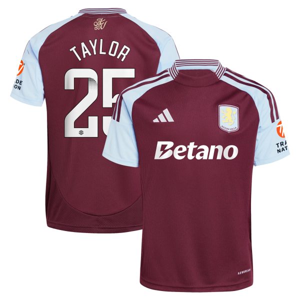 aston villa wsl adidas home shirt 2024-25 with taylor 25 printing Collection | Aston Villa Fan Shop
