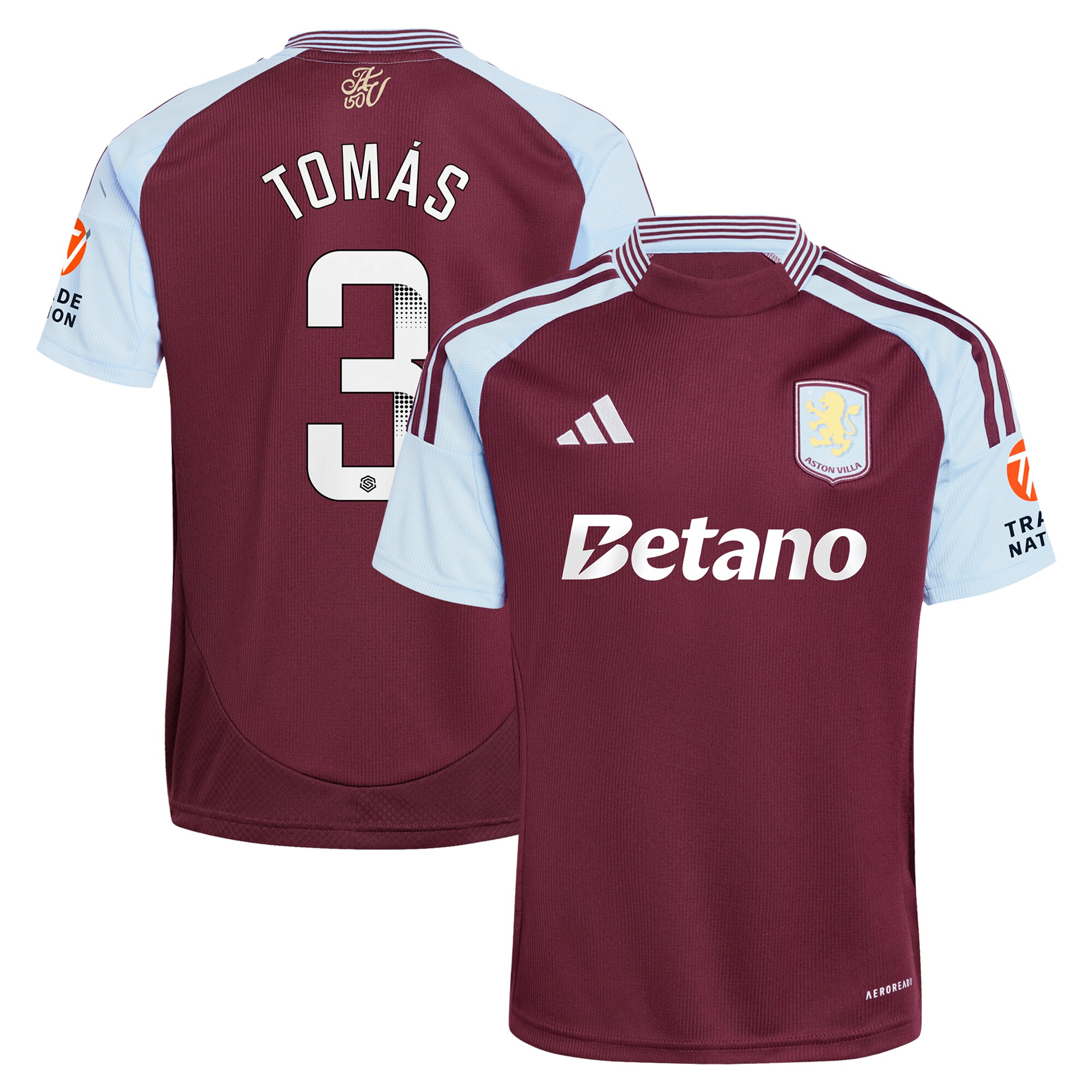 aston villa wsl adidas home shirt 2024-25 with tomás 3 printing Collection | Aston Villa Fan Shop