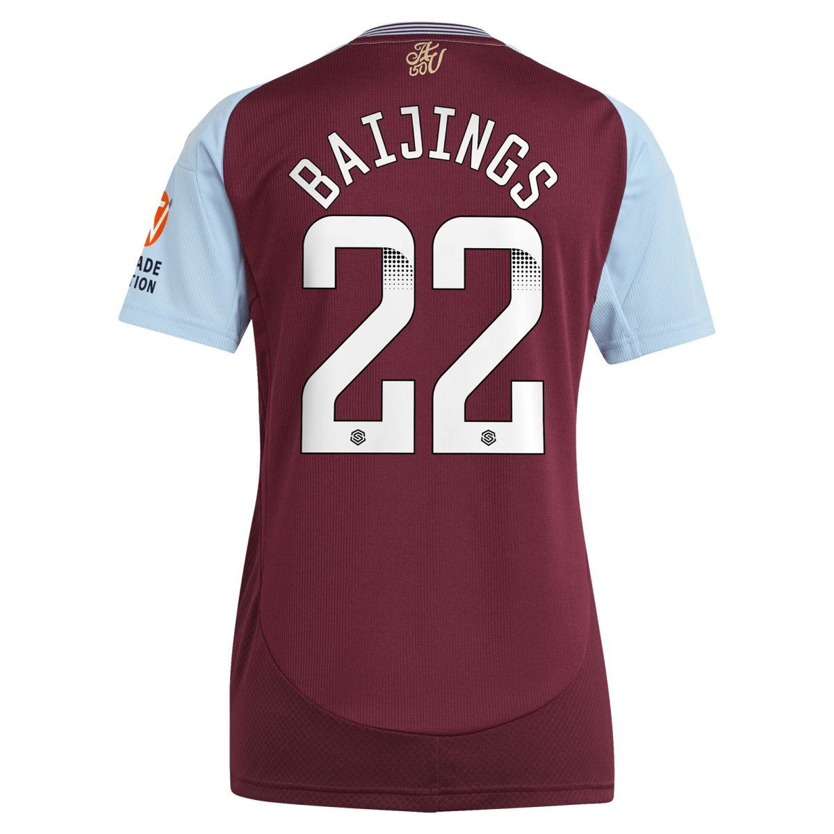 aston villa wsl adidas home shirt 2024-25 – womens with baijings 22 printing Collection | Aston Villa Fan Shop