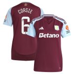 aston villa wsl adidas home shirt 2024-25 – womens with corsie 6 printing Collection | Aston Villa Fan Shop