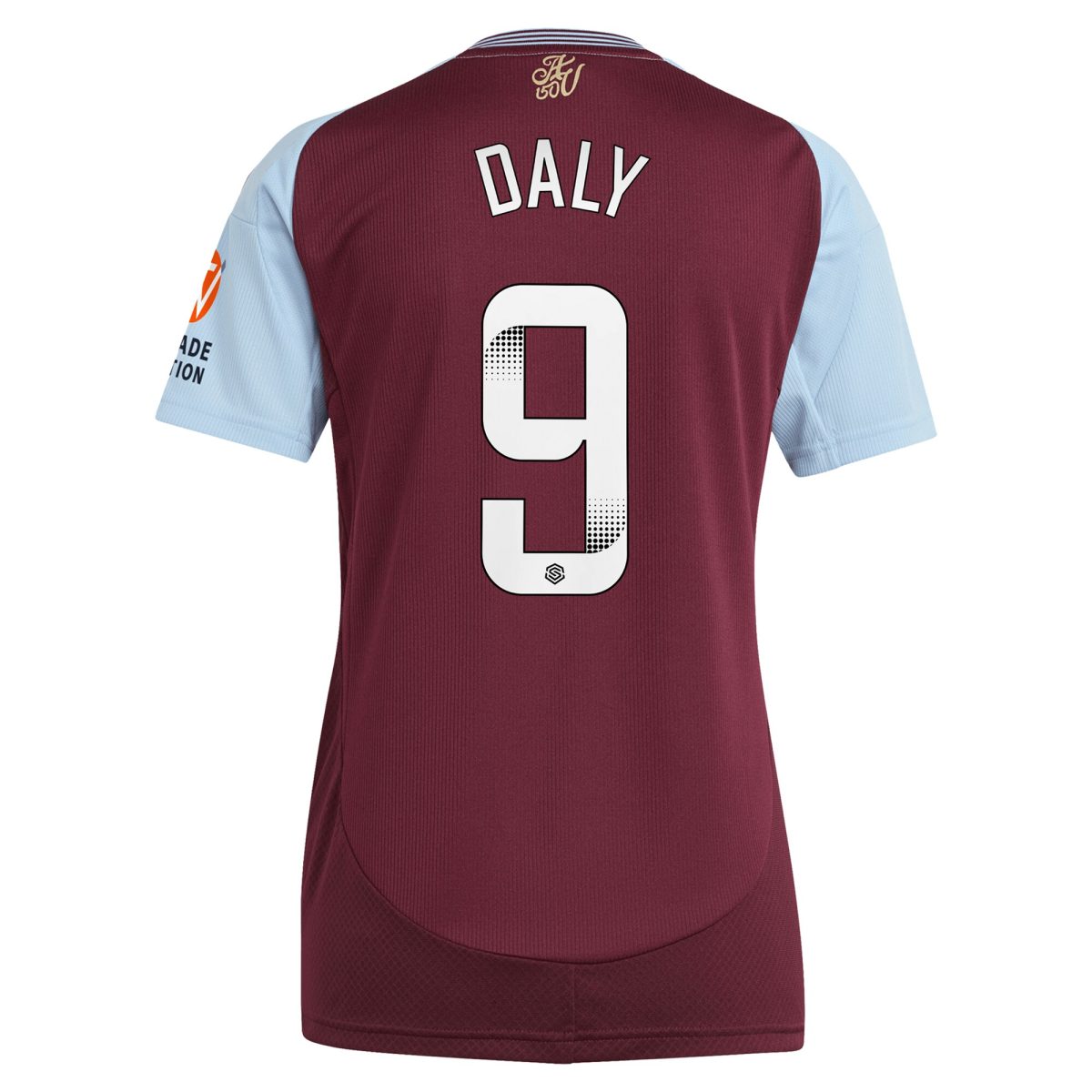 aston villa wsl adidas home shirt 2024-25 – womens with daly 9 printing Collection | Aston Villa Fan Shop