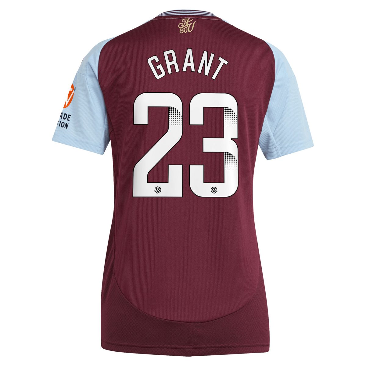 aston villa wsl adidas home shirt 2024-25 – womens with grant 23 printing Collection | Aston Villa Fan Shop