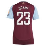 aston villa wsl adidas home shirt 2024-25 – womens with grant 23 printing Collection | Aston Villa Fan Shop