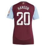 aston villa wsl adidas home shirt 2024-25 – womens with hanson 20 printing Collection | Aston Villa Fan Shop