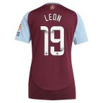 aston villa wsl adidas home shirt 2024-25 – womens with leon 19 printing Collection | Aston Villa Fan Shop