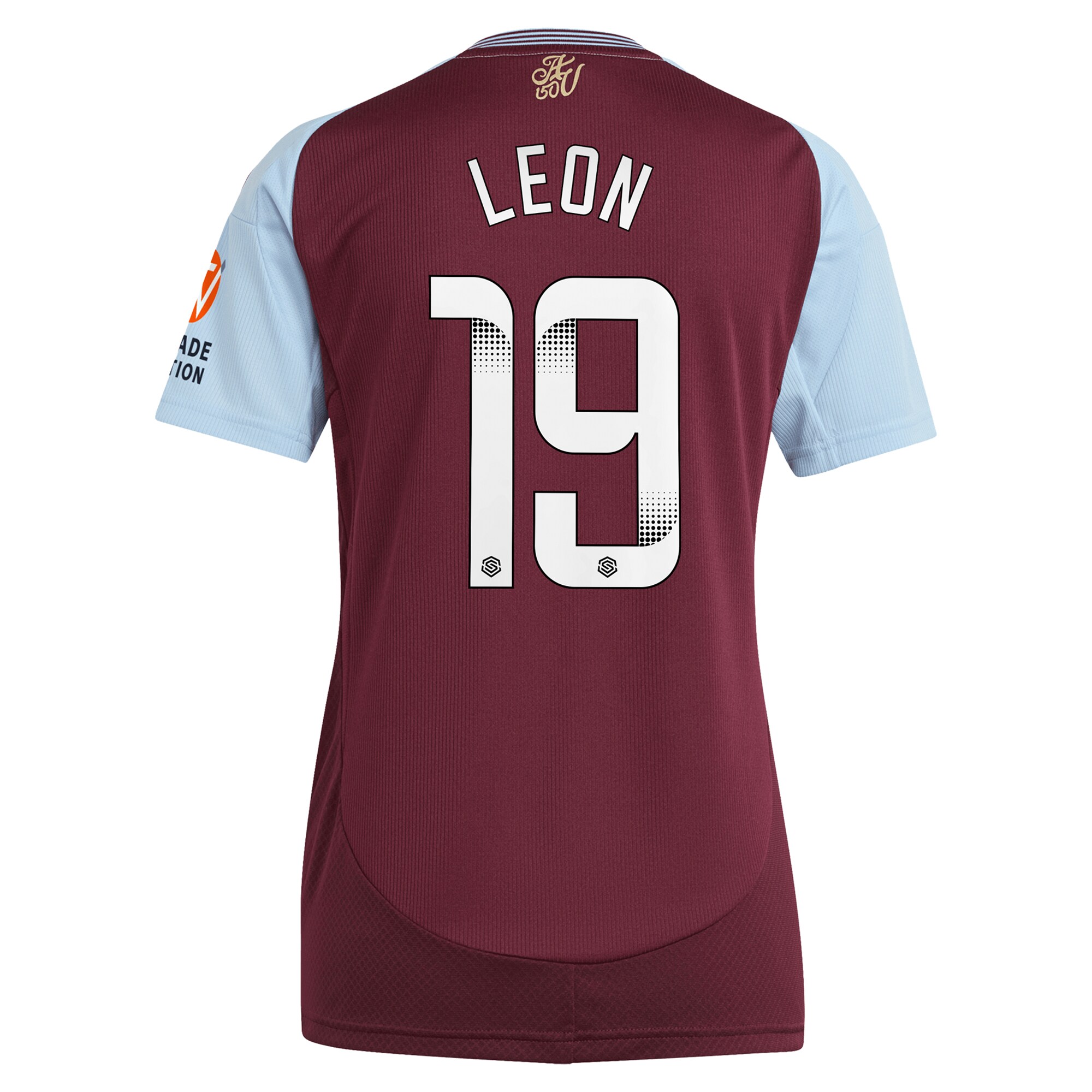 aston villa wsl adidas home shirt 2024-25 – womens with leon 19 printing Collection | Aston Villa Fan Shop