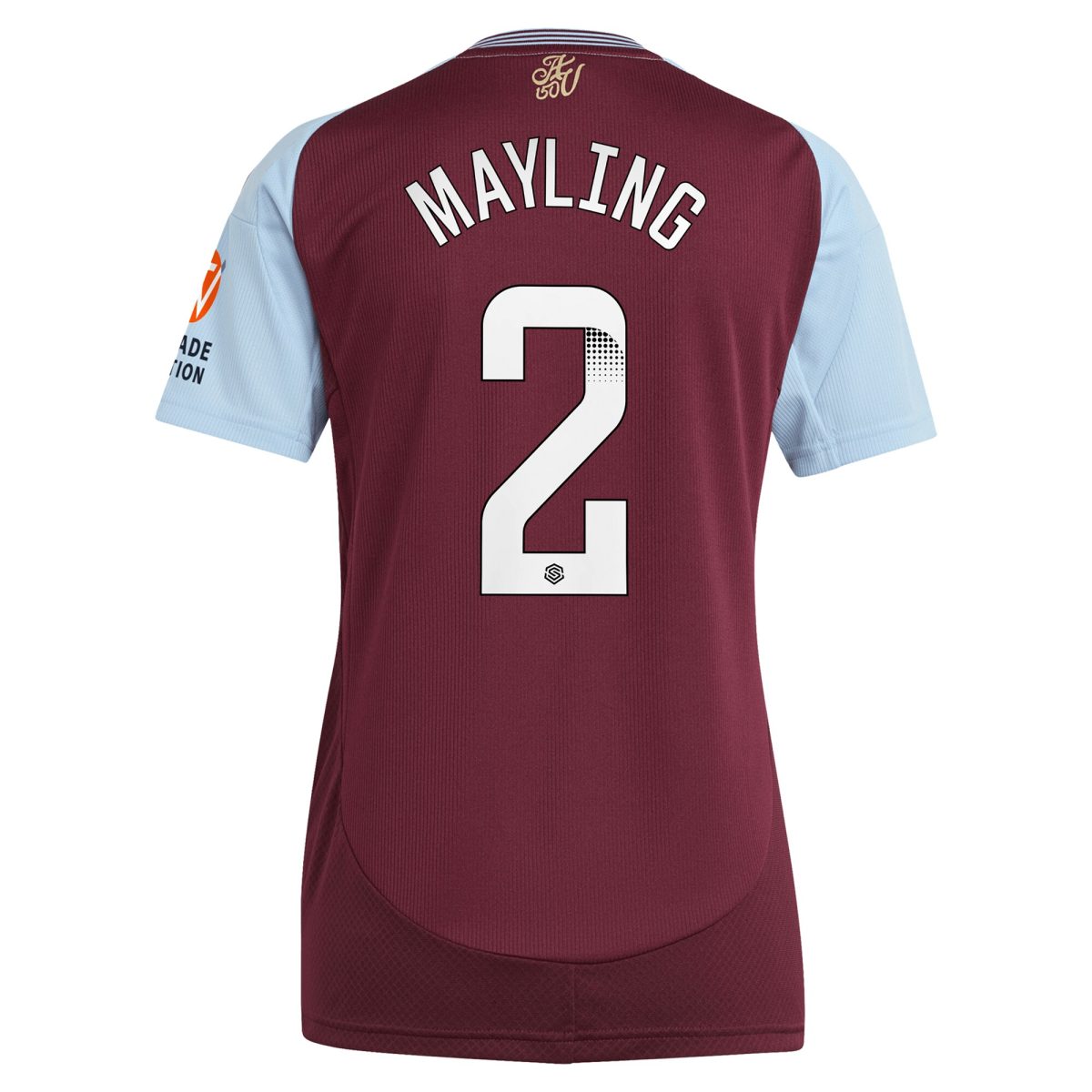 aston villa wsl adidas home shirt 2024-25 – womens with mayling 2 printing Collection | Aston Villa Fan Shop