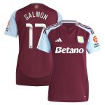 aston villa wsl adidas home shirt 2024-25 – womens with salmon 17 printing Collection | Aston Villa Fan Shop
