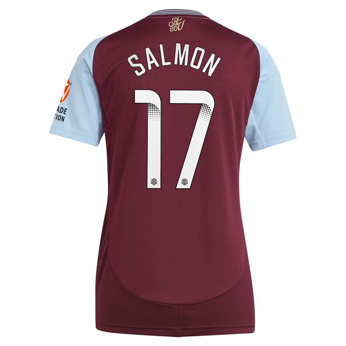aston villa wsl adidas home shirt 2024-25 – womens with salmon 17 printing Collection | Aston Villa Fan Shop