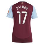 aston villa wsl adidas home shirt 2024-25 – womens with salmon 17 printing Collection | Aston Villa Fan Shop