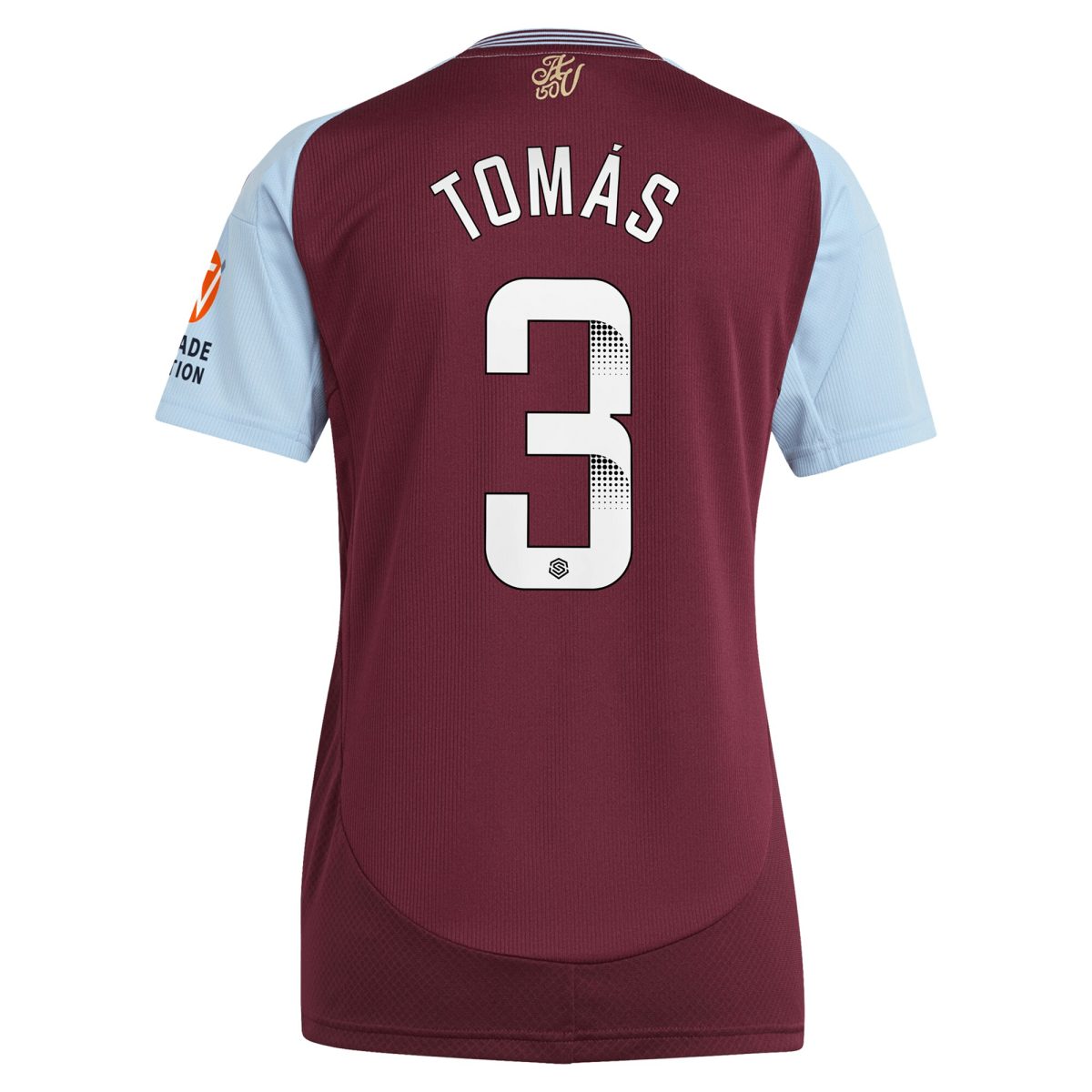 aston villa wsl adidas home shirt 2024-25 – womens with tomás 3 printing Collection | Aston Villa Fan Shop