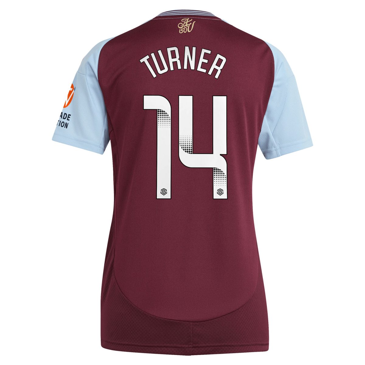 aston villa wsl adidas home shirt 2024-25 – womens with turner 14 printing Collection | Aston Villa Fan Shop