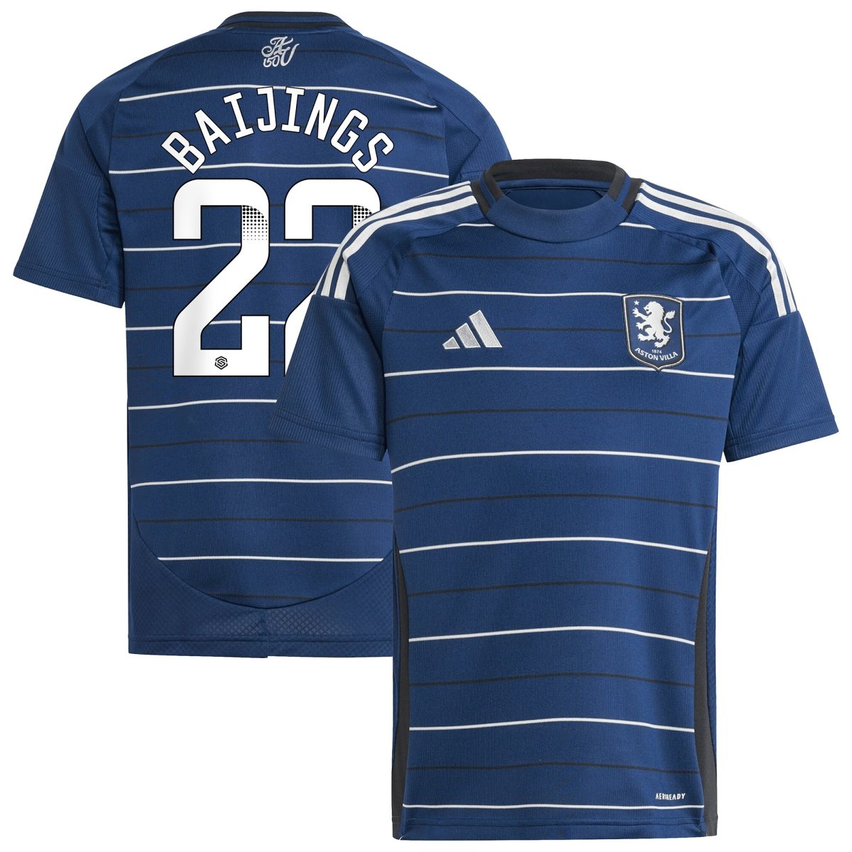 aston villa wsl adidas third shirt 2024-25 – kids with baijings 22 printing Collection | Aston Villa Fan Shop