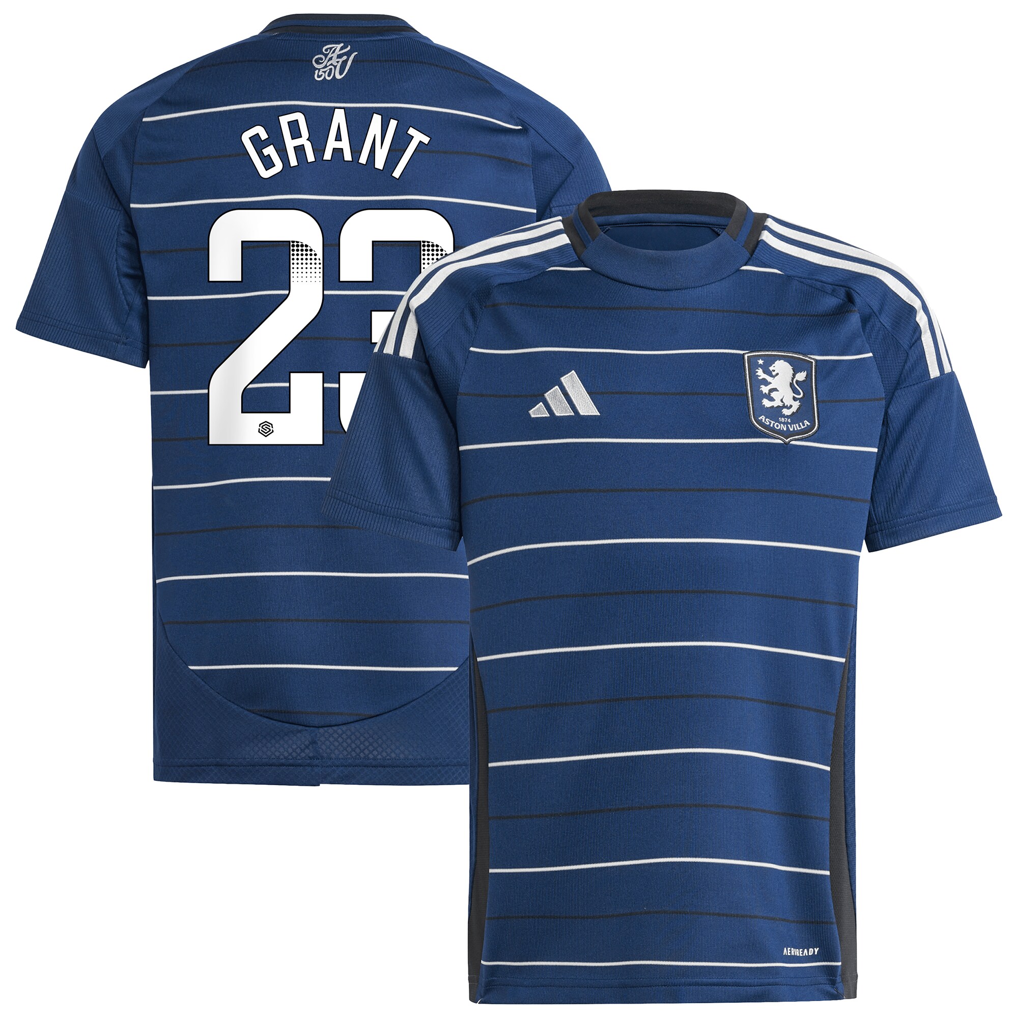 aston villa wsl adidas third shirt 2024-25 – kids with grant 23 printing Collection | Aston Villa Fan Shop