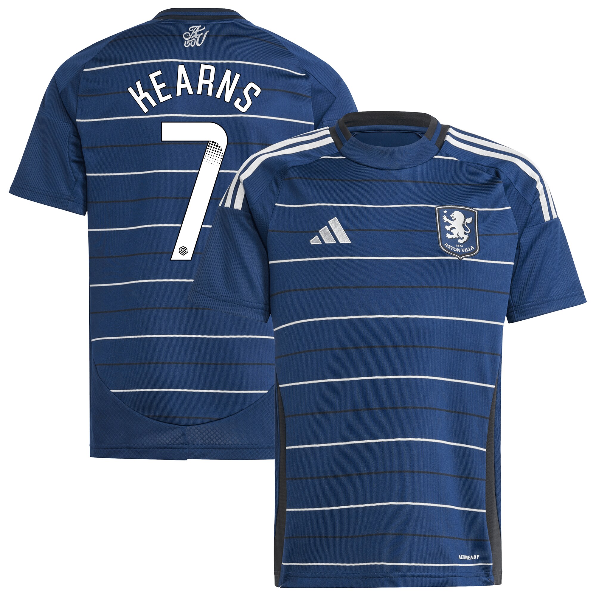aston villa wsl adidas third shirt 2024-25 – kids with kearns 7 printing Collection | Aston Villa Fan Shop