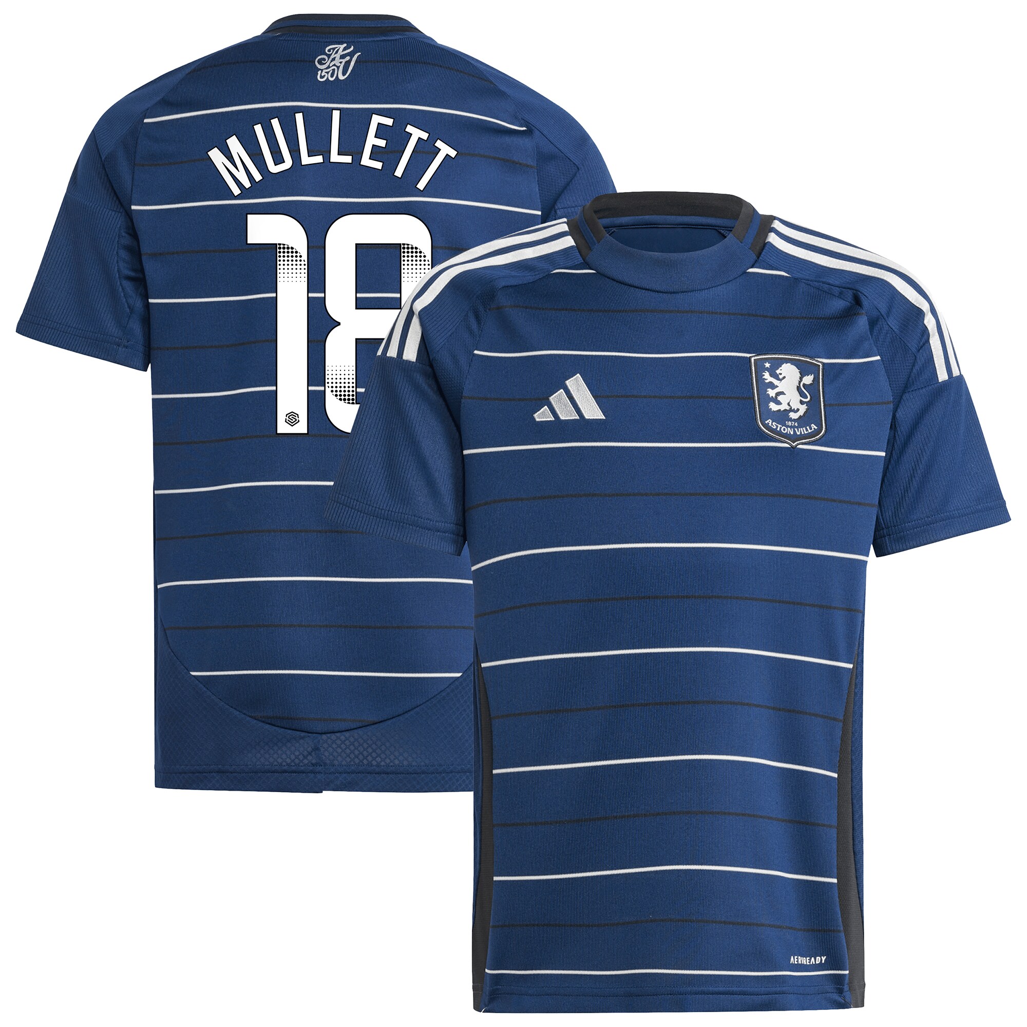 aston villa wsl adidas third shirt 2024-25 – kids with mullett 18 printing Collection | Aston Villa Fan Shop