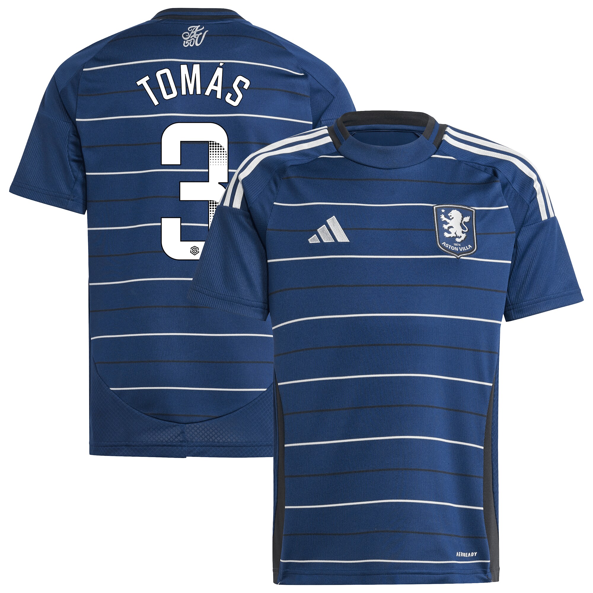 aston villa wsl adidas third shirt 2024-25 – kids with tomás 3 printing Collection | Aston Villa Fan Shop