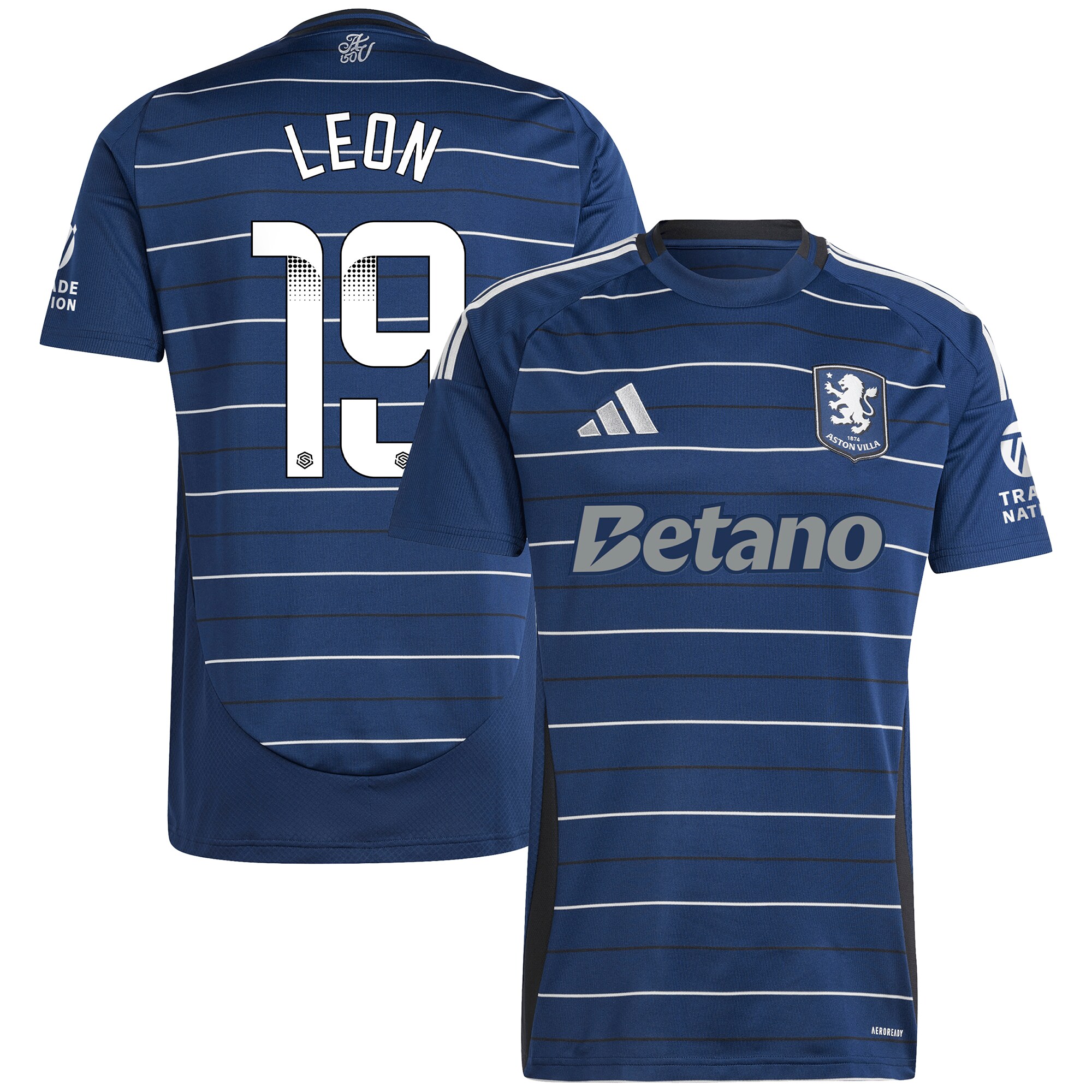 aston villa wsl adidas third shirt 2024-25 with leon 19 printing Collection | Aston Villa Fan Shop